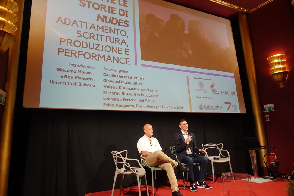 The Head of the Department, Giacomo Manzoli, with Roy Menarini