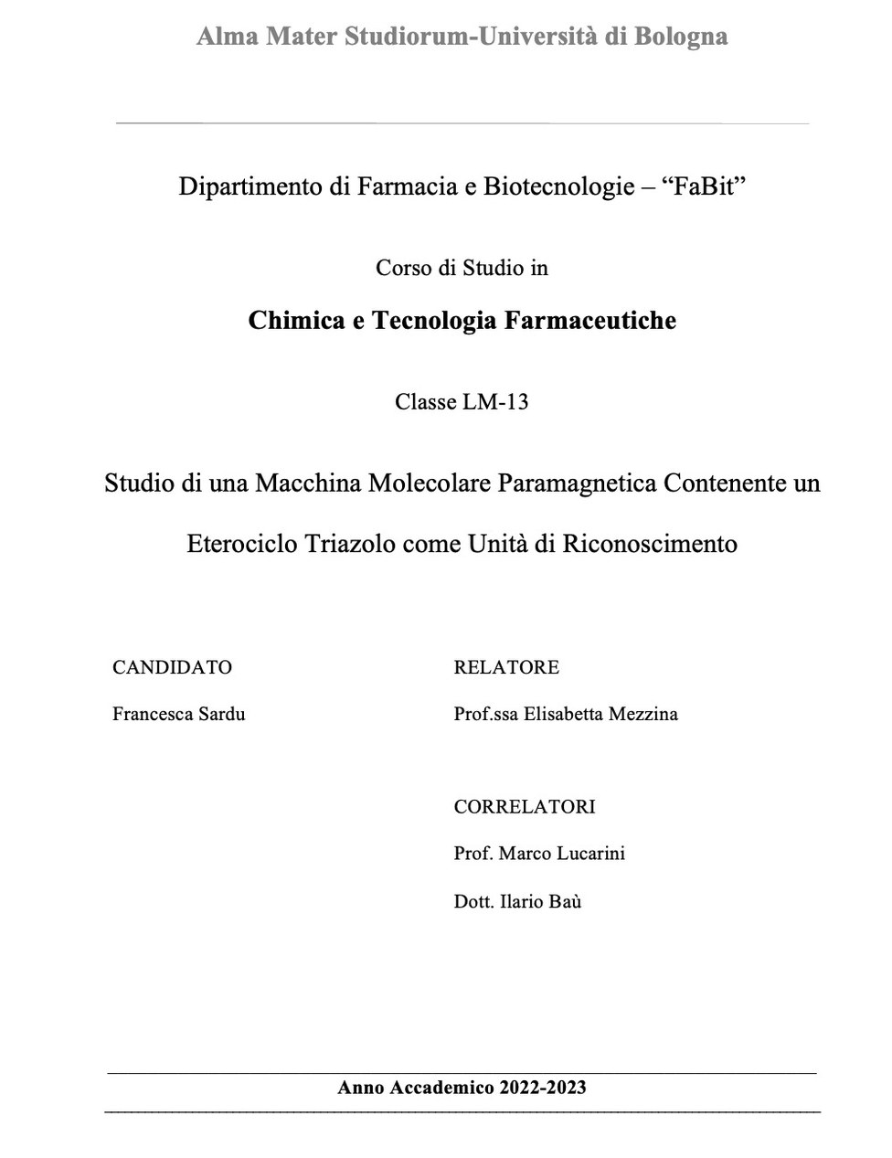 Tesi Francesca